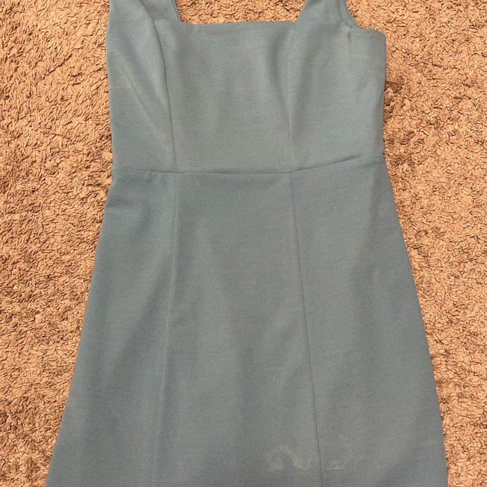 Elegant Blue Sleeveless Dress